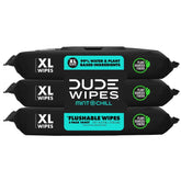 Dude Wipes Mint Chill Flushable Extra-Large Infused with Tea Tree Oil Wet Personal Wipes - 144ct