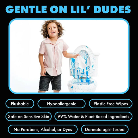 Dude Wipes LiL' DUDE 99% Water Flushable Wipes, XL for Potty Training