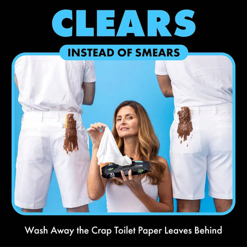 Dude Wipes Fragrance Free Flushable Extra-Large for Sensitive Skin Personal Wet Wipes - 288ct