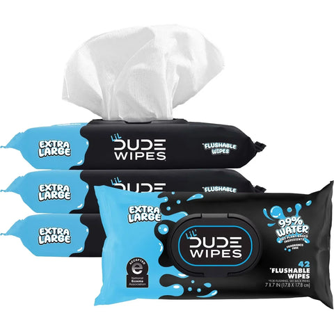 Dude Wipes LiL' DUDE 99% Water Flushable Wipes, XL for Potty Training