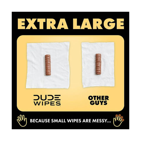 Dude Wipes Shea Butter Flushable Extra-Large Infused with Coconut Oil Wet Personal Wipes - 144ct